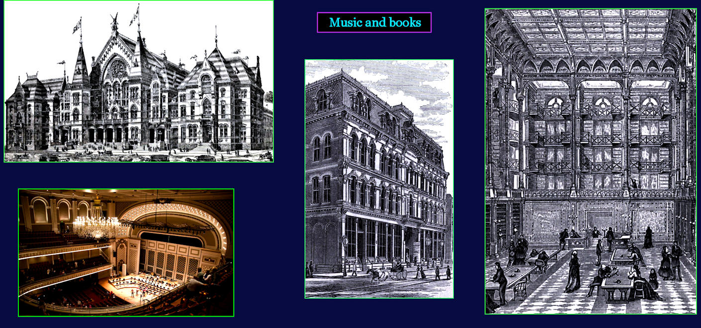 Music halls and libraries, 1890